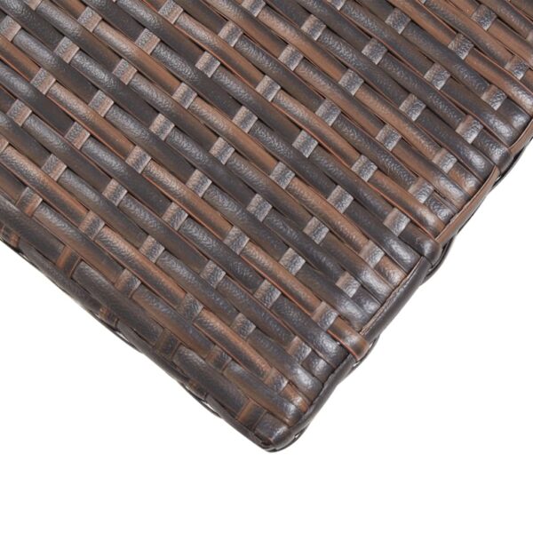 Aplusliving-Tea Table Brown 50x50x47 cm Poly Rattan