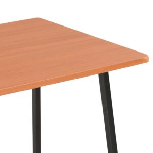 Aplusliving-Desk with Shelving Unit Black and Brown 102x50x117 cm