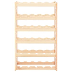 Aplusliving-Wine Rack for 30 Bottles Solid Wood Pine