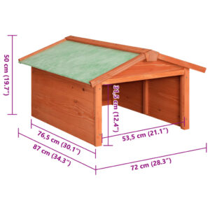 Aplusliving-Robotic Lawn Mower Garage 72x87x50 cm Solid Firwood