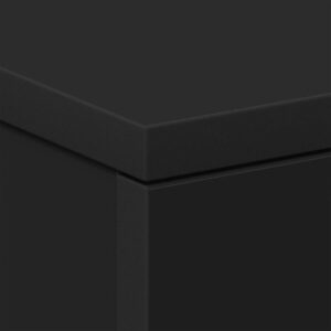 Aplusliving-Bedside Cabinet Black 38x35x56 cm Engineered Wood
