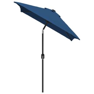 Aplusliving-Garden Parasol with Metal Pole 300x200 cm Azure