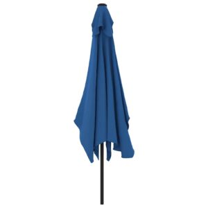 Aplusliving-Garden Parasol with Metal Pole 300x200 cm Azure