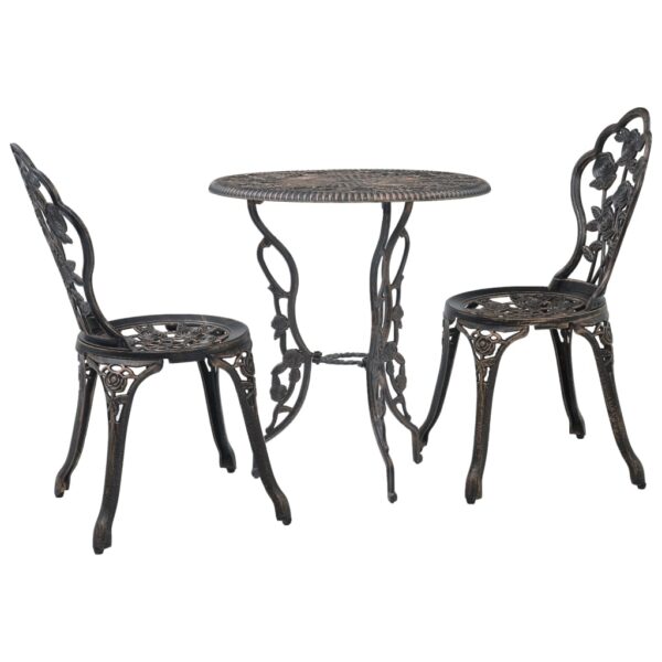 Aplusliving-3 Piece Bistro Set Cast Aluminium