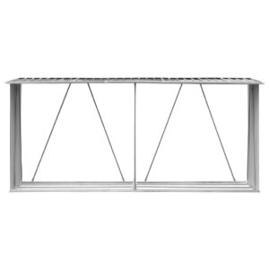 Aplusliving-Garden Log Storage Shed Galvanised Steel 330x84x152 cm Anthracite