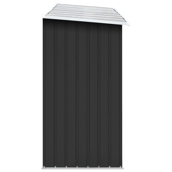 Aplusliving-Garden Log Storage Shed Galvanised Steel 330x84x152 cm Anthracite