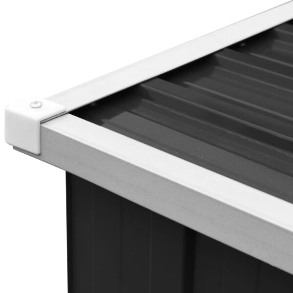 Aplusliving-Garden Log Storage Shed Galvanised Steel 330x84x152 cm Anthracite