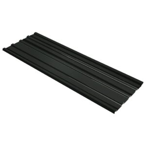 Aplusliving-Roof Panels 12 pcs Galvanised Steel Anthracite