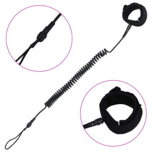 Aplusliving-SUP Coiled Leash Black 10 inch