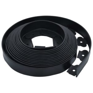 Aplusliving-Flexible Lawn Edging with 30 Pegs 10 m 5 cm