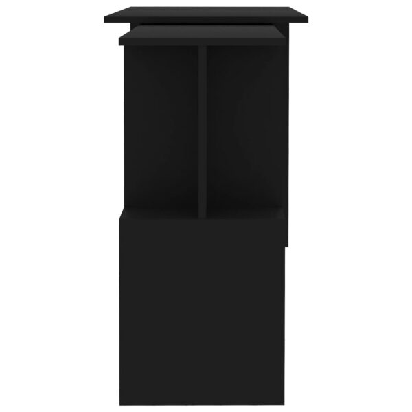 Aplusliving-Corner Desk Black 200x50x76 cm Engineered Wood