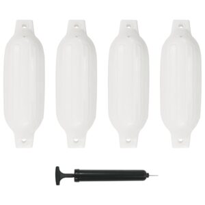Aplusliving-Boat Fenders 4 pcs White 41x11.5 cm PVC