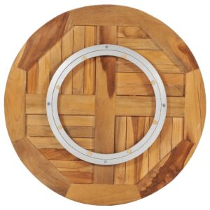 Aplusliving-Rotating Table Disk Solid Teak Wood