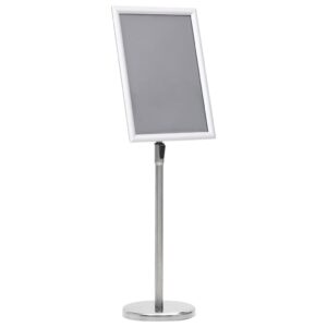 Aplusliving-A3 Pedestal Poster Stand Silver Aluminium Alloy