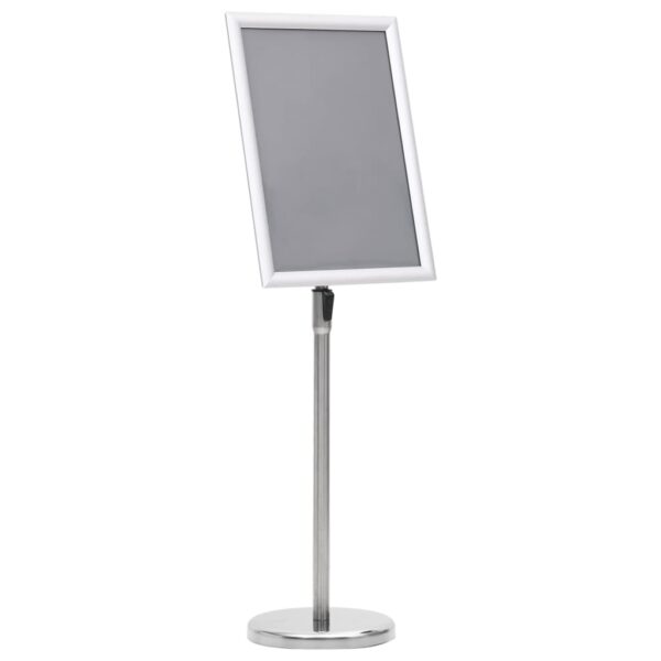 Aplusliving-A3 Pedestal Poster Stand Silver Aluminium Alloy