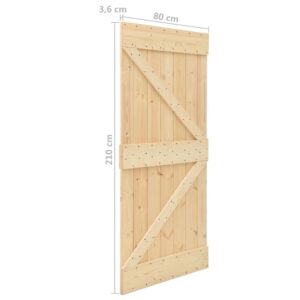 Aplusliving-Door 80x210 cm Solid Pine Wood