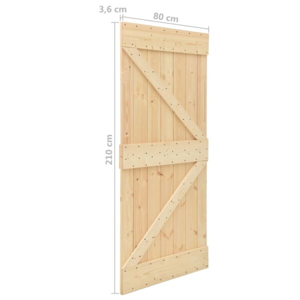 Aplusliving-Door 80x210 cm Solid Pine Wood