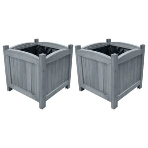 Aplusliving-Garden Raised Beds 2 pcs 30x30x30 cm Solid Firwood
