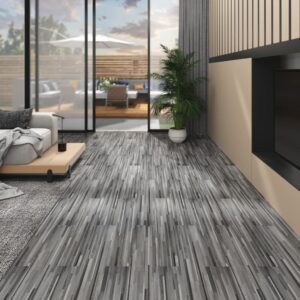 Aplusliving-PVC Flooring Planks 5.02 m² 2 mm Self-adhesive Striped Grey