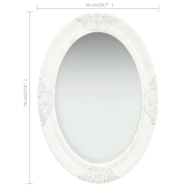 Aplusliving-Wall Mirror Baroque  50x70 cm White
