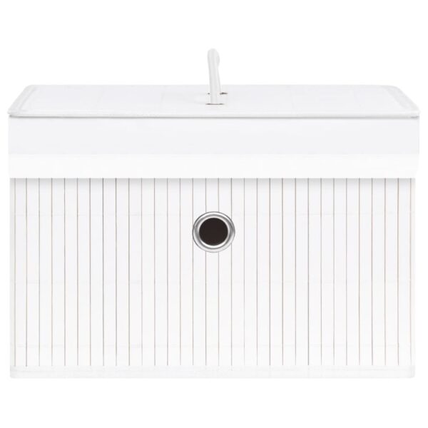 Aplusliving-Bamboo Storage Boxes 4 pcs White