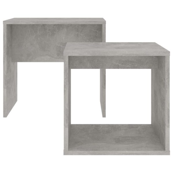 Aplusliving-Coffee Table Set Concrete Grey 48x30x45 cm Engineered Wood