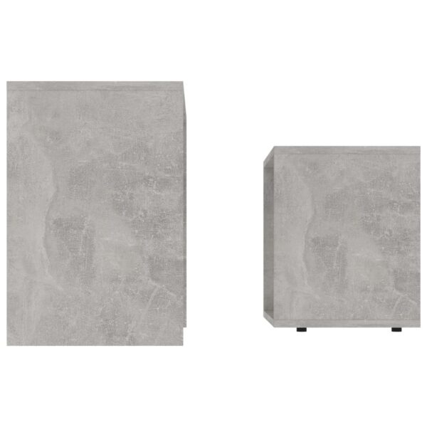 Aplusliving-Coffee Table Set Concrete Grey 48x30x45 cm Engineered Wood