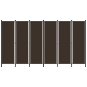 Aplusliving-6-Panel Room Divider Brown 300x180 cm