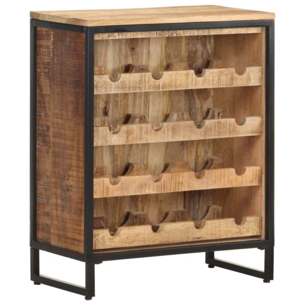 Aplusliving-Wine Cabinet 62x33x78.5 cm Rough Mango Wood