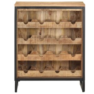 Aplusliving-Wine Cabinet 62x33x78.5 cm Rough Mango Wood
