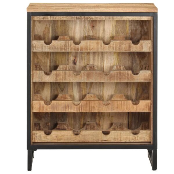 Aplusliving-Wine Cabinet 62x33x78.5 cm Rough Mango Wood