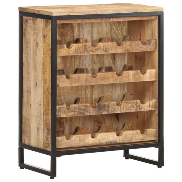 Aplusliving-Wine Cabinet 62x33x78.5 cm Rough Mango Wood