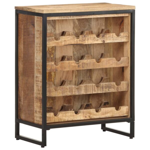 Aplusliving-Wine Cabinet 62x33x78.5 cm Rough Mango Wood