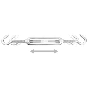 Aplusliving-12 Piece Sunshade Sail Accessory Set Stainless Steel