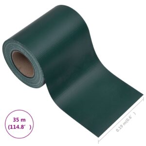 Aplusliving-Garden Privacy Screen PVC 35x0.19 m Matte Green