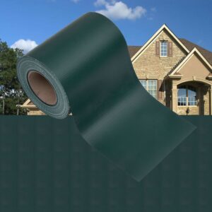 Aplusliving-Garden Privacy Screen PVC 35x0.19 m Matte Green