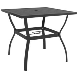 Aplusliving-Garden Table Anthracite 81.5x81.5x72 cm Steel