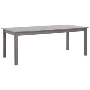 Aplusliving-Garden Table Grey Wash 200x90x74 cm Solid Acacia Wood