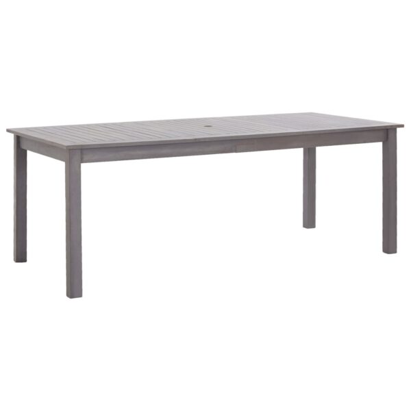 Aplusliving-Garden Table Grey Wash 200x90x74 cm Solid Acacia Wood