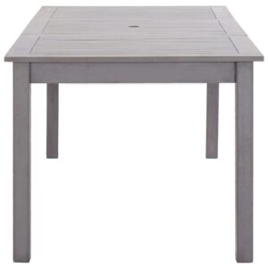 Aplusliving-Garden Table Grey Wash 200x90x74 cm Solid Acacia Wood