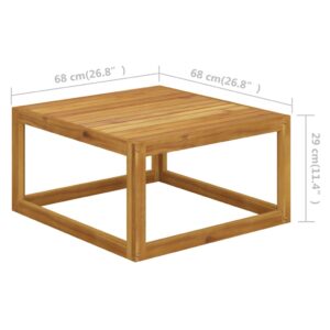 Aplusliving-Coffee Table 68x68x29 cm Solid Acacia Wood