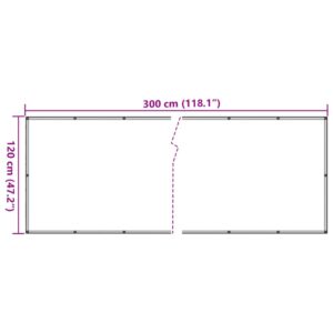 Aplusliving-Balcony Screen Beige 120x300 cm Oxford Fabric