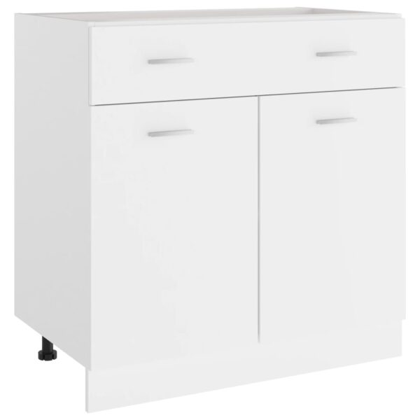 Aplusliving-Drawer Bottom Cabinet Lyon White 80x46x81.5 cm Engineered Wood