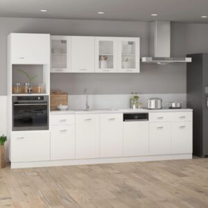 Aplusliving-Drawer Bottom Cabinet Lyon White 80x46x81.5 cm Engineered Wood