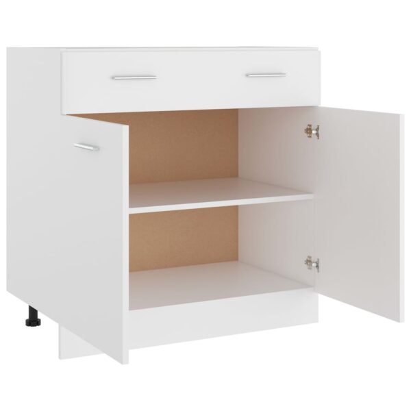 Aplusliving-Drawer Bottom Cabinet Lyon White 80x46x81.5 cm Engineered Wood