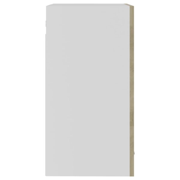 Aplusliving-Hanging Glass Cabinet Lyon Sonoma Oak 40x31x60 cm Engineered Wood