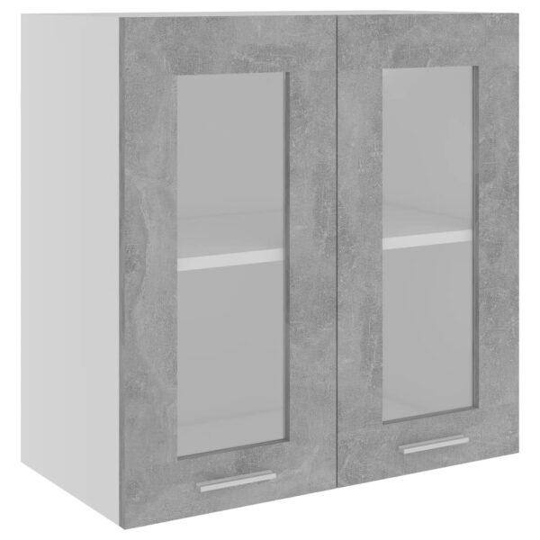 Aplusliving-Hanging Glass Cabinet Lyon Concrete Grey  60x31x60 cm Engineered Wood
