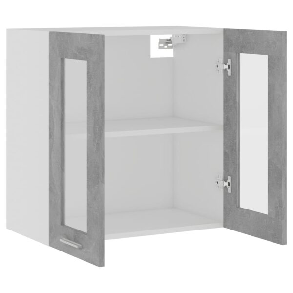 Aplusliving-Hanging Glass Cabinet Lyon Concrete Grey  60x31x60 cm Engineered Wood