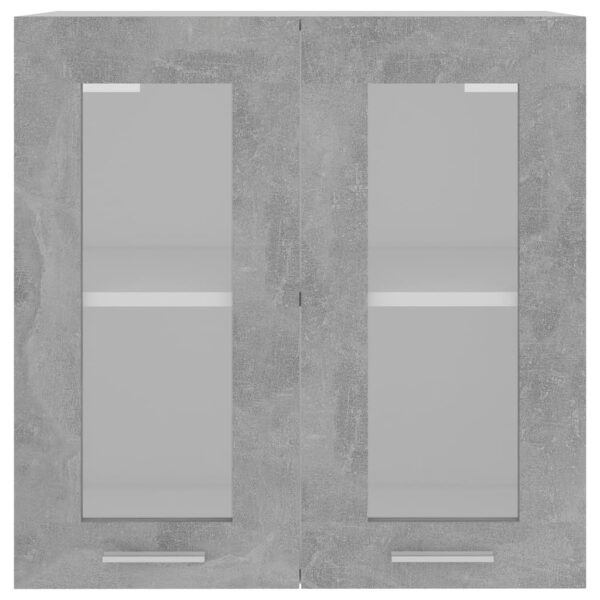 Aplusliving-Hanging Glass Cabinet Lyon Concrete Grey  60x31x60 cm Engineered Wood