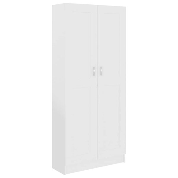 Aplusliving-Book Cabinet White 82.5x30.5x185.5 cm Engineered Wood